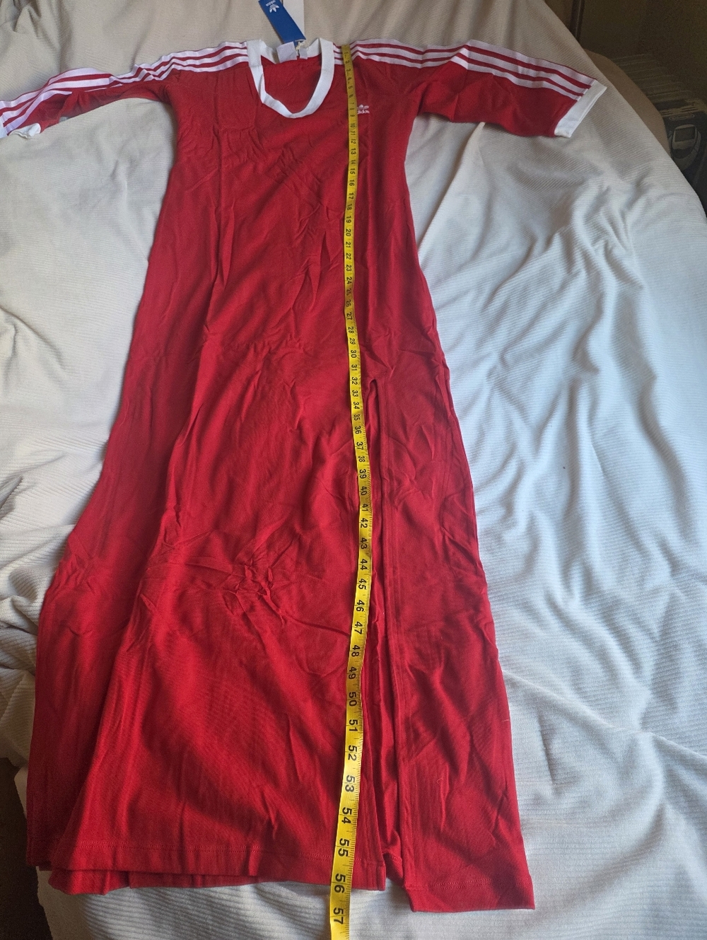 Adidas Maxi Dress red w/ tri-stripes BNWT!!! - Picture 12 of 16